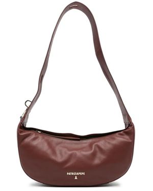 Patrizia Pepe Leather Shoulder Bag - White