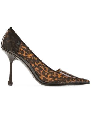 Jimmy Choo Ixia 95 Amber Tortoiseshell Tpu Court Shoes - Brown