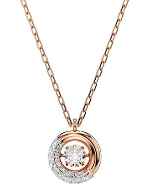 Swarovski Dextera Crystal-Embellished Circular Necklace - Metallic