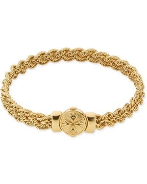 Emanuele Bicocchi Small Diamond-Cut Flat Braided Bracelet - Metallic