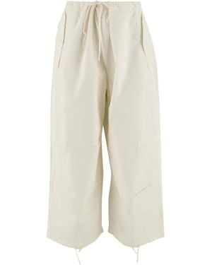 Autry Drawstring Pocketed Straight Pants - White