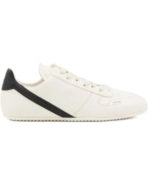 Rick Owens Low-Top Leather Trainers - White