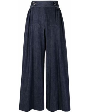 Maison Margiela Wide Leg Denim Trousers - Blue
