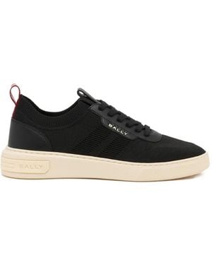 Bally Logo-Motif Panelled Trainers - Black