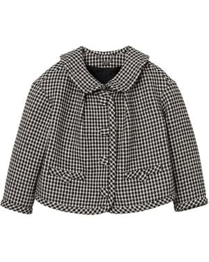 Marc Jacobs Gingham-Tweed Jacket - Gray