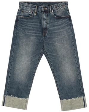 R13 Cuffed Five-Pockets Jeans - Grey
