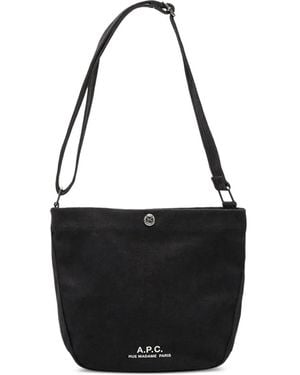 A.P.C. Canvas Shoulder Bag - ブラック