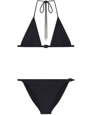 Courreges Buckle-Detail Bikini - Black
