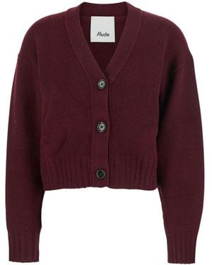 Allude Cárdigan con botones - Rojo