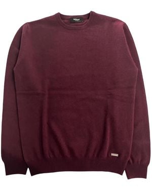 Baldinini Logo-Plaque Crew-Neck Jumper - Purple