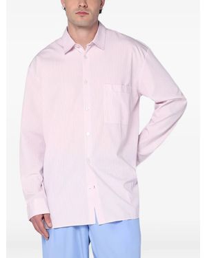 Tekla Chemise À Fines Rayures - Pink