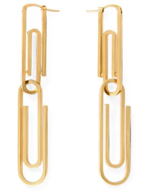 Off-White c/o Virgil Abloh Paperclip Drop Earrings - Metallic