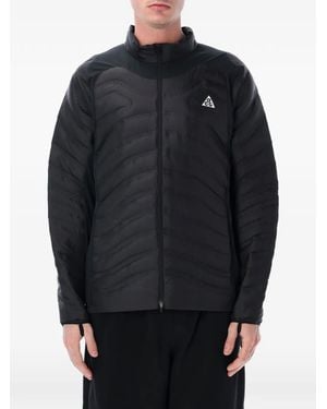Nike Laser Cut Detail Padded Jacket - Blue