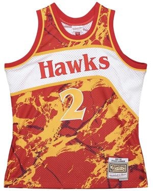 Mitchell & Ness "Nba Atlanta Hawks 1991 Stacey Augmon" Basketball Jersey - Red