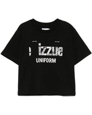 Izzue Logo-Print T-Shirt - Black