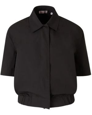 Herno Elasticated-Hem Short-Sleeved Shirt - Black
