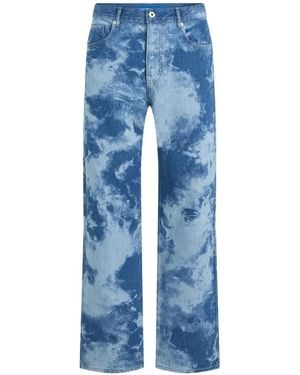KARL LAGERFELD Jeans mit Bleach-Effekt - Blau
