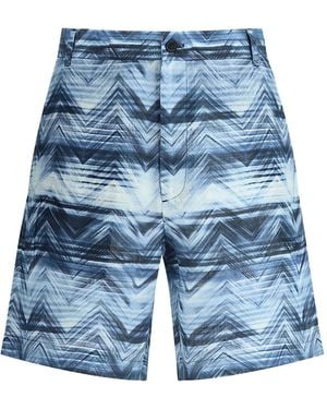 Missoni Zigzag-Print Shorts - Blue