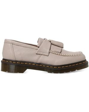 Dr. Martens Virgina "Vintage Taupe" Tassel-Embellished Loafers - Gray