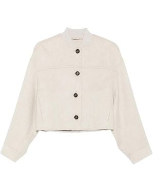 Brunello Cucinelli Veste À Boutonnière - White