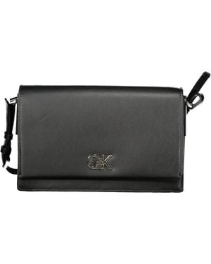 Calvin Klein Logo-Plaque Shoulder Bag - Black