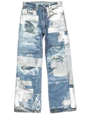 Acne Studios Ripped Patchwork Jeans - Blue