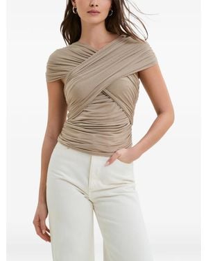MARCELLA Alyssa Infinity Gathered Top - Natural