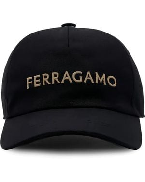 Ferragamo Cappello Da Baseball Con Logo - Nero