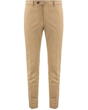 Slowear Buttoned-Welt-Pocket Chino Pants - Natural