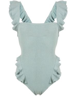 Clube Bossa Costume Intero Barbette Con Scollo Quadrato - Blu