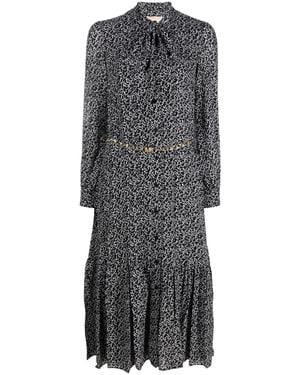 MICHAEL Michael Kors アブストラクトパターン シャツドレス - グレー