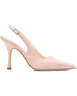 Anna F. Pointed-Toe Slingback Court Shoes - Pink