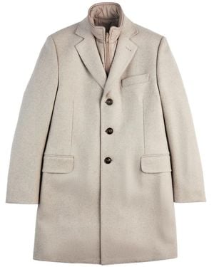 Fay Single-Breasted Coat - Natural