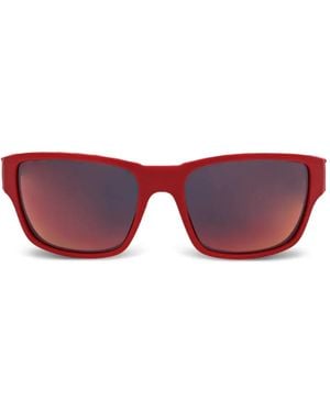 adidas Logo-Print Rectangle-Frame Sunglasses - Pink