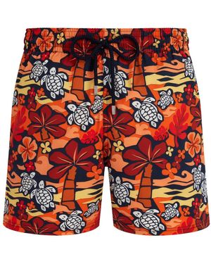 Vilebrequin Monoi Turtles Swim Shorts - Red
