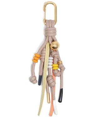 Bimba Y Lola Beaded Knotted Keyring - Metallic