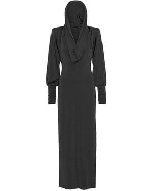 ROTATE BIRGER CHRISTENSEN Vestido Largo Con Capucha - Negro