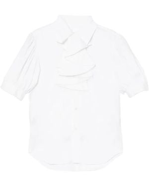 Noir Kei Ninomiya Ruffle-Collar Shirt - White
