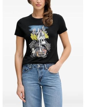 DKNY Camiseta De Manga Corta - Negro