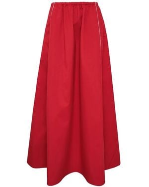 MSGM Gathered Midi Skirt