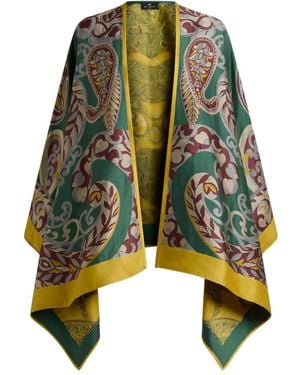 Etro ペイズリーケープ - イエロー