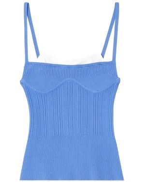 DIESEL M-Zarrina Ribbed-Knit Top - Blue