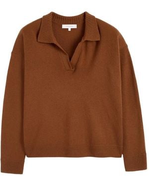 Chinti & Parker Collared Long-Sleeve Jumper - Brown