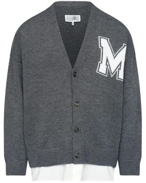 MM6 by Maison Margiela V-Neck Cardigan - Grey