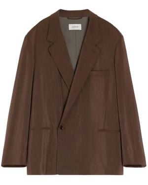 Lemaire Double-Breasted Blazer - Brown