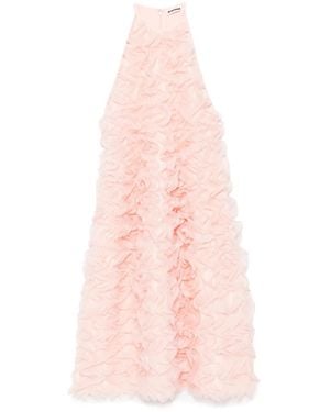 Jil Sander Ruffle Sleeveless Dress - Pink