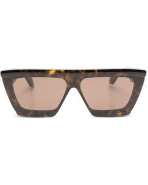 Alaïa Lunettes De Soleil À Monture Géométrique - Brown