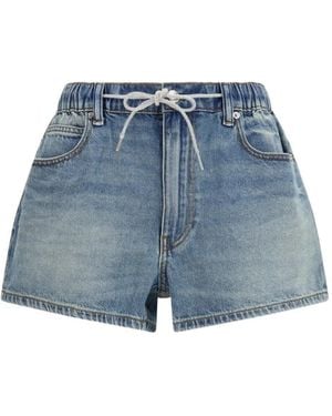 Alexander Wang Marathon Denim Shorts - Blue