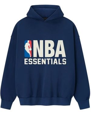 Fear Of God Logo Hooded Sweatshirt - Blue