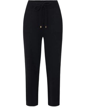 Elisabetta Franchi Drawstring-Waist Track Pants - Black